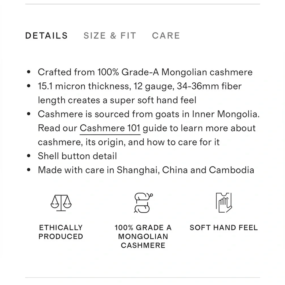 Quince Mongolian Cashmere Cardigan Black , size Small - Picture 7 of 11
